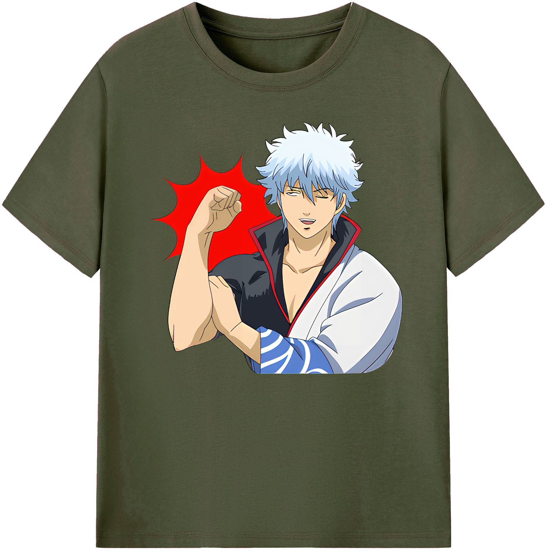 （画像用） ぎんたま 坂田銀時（さかたぎんとき） 神楽 志村新八（しむら しんぱち） GINTAMA Sakata Gintoki Kagura Shimura Shinpachi 綿100％ メンズ半袖Tシャツ｜肌触りやわらか＆通気性